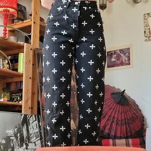 Smfk Midnight Garden High Rise Black Jeans - Size 25